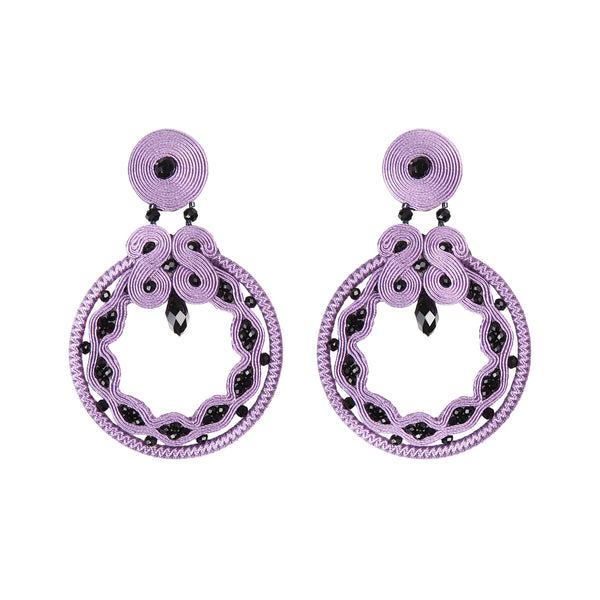 Pendientes Malva Real & Azabache